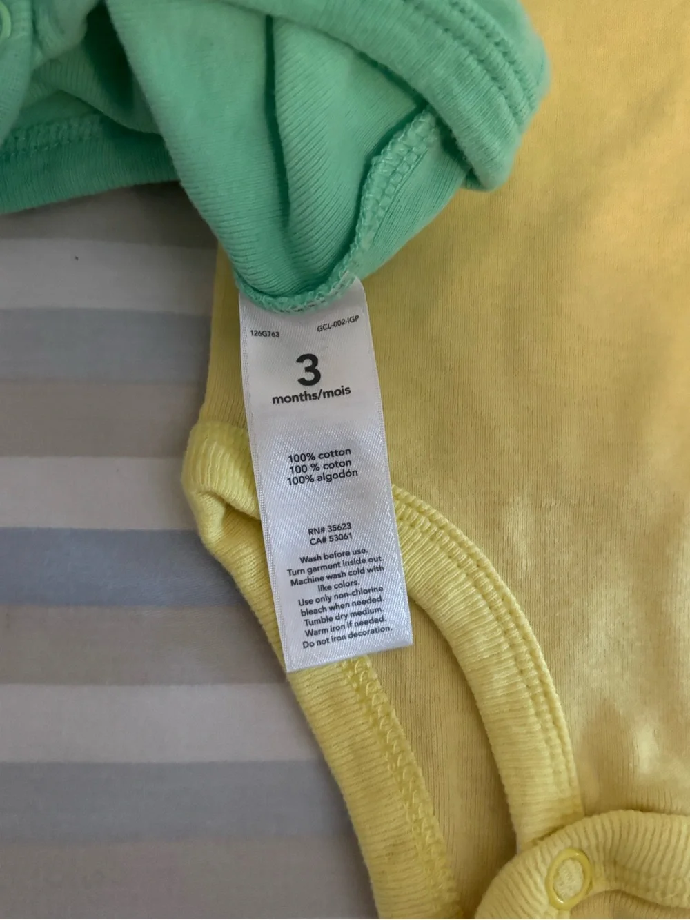 Carter's Baby Bodysuit 3-Pack - Mint, Light Green & Yellow - LOVE YA DAD!